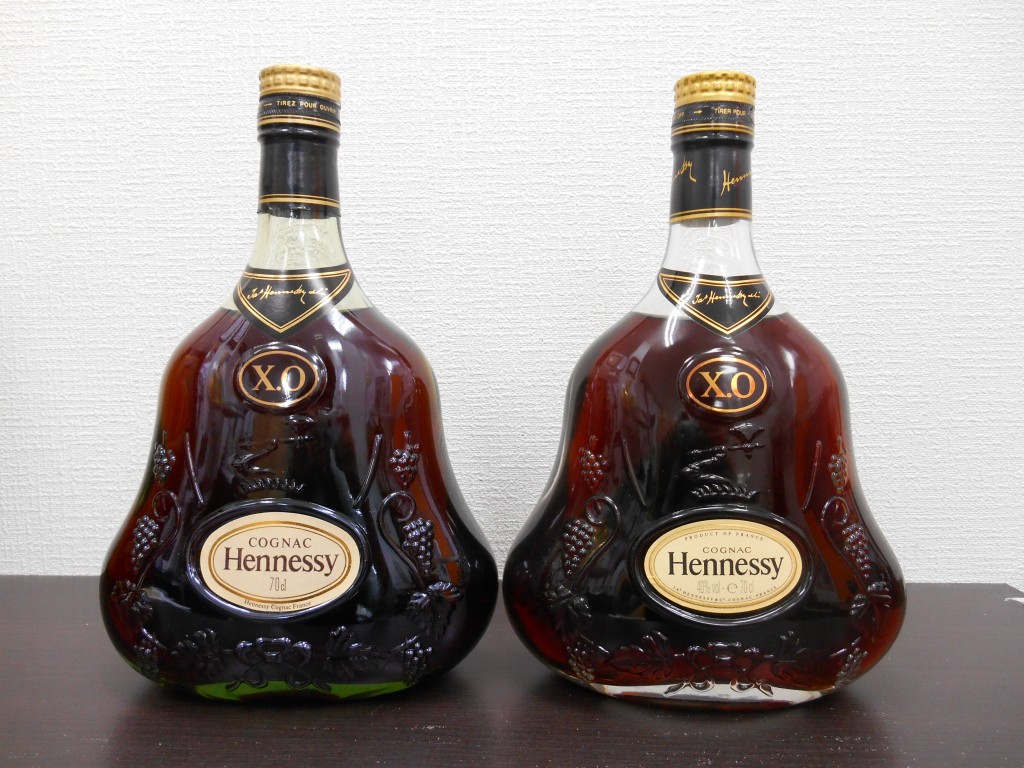 【お酒　洋酒　ウィスキー　ワイン　シャンパン　ブランデーのお買取りも大黒屋へ☆】ヘネシーＸＯ　グリーンボトル　クリアボトル　金キャップ　高価買取させていただきました!!　大黒屋平塚北口店　【当店は平塚駅徒歩1分、都まんじゅうさん「2階」にございます♪】