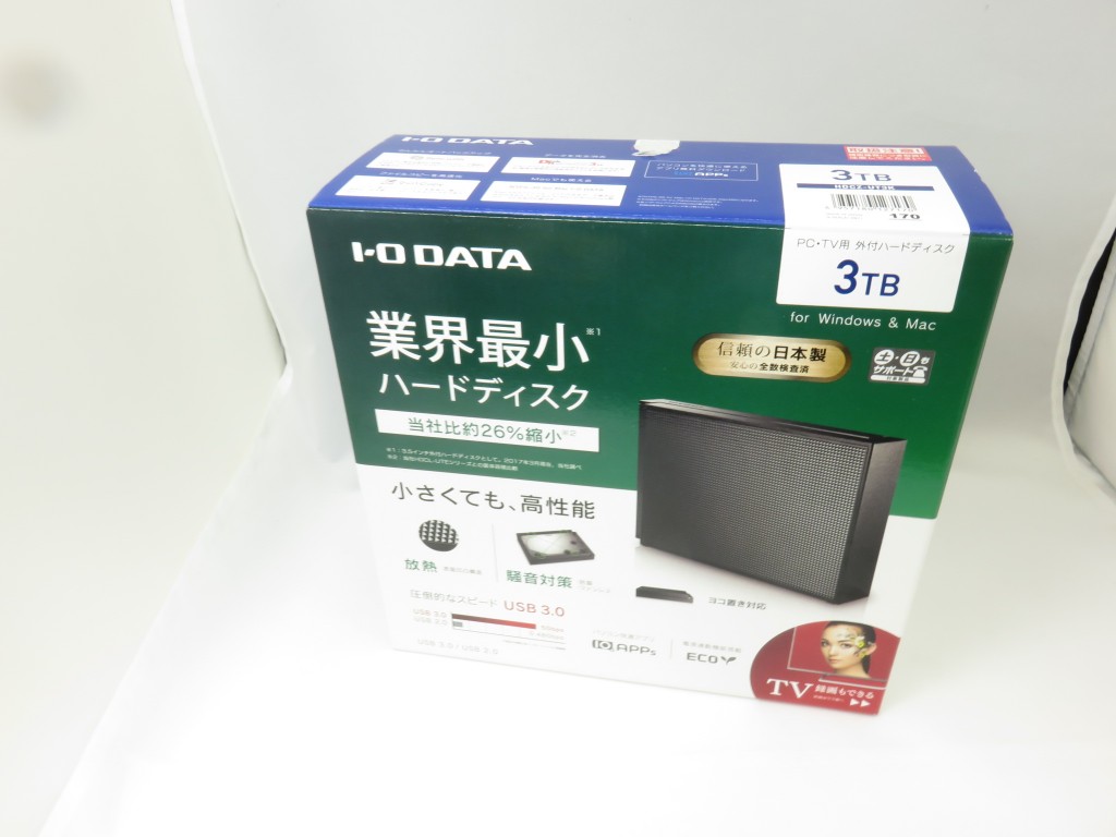【浦安　新浦安】電化製品　買取　大黒屋　家電　HDCZ-UT3K  TV・PC用 外付ハードディスク　パソコン　精密機器をお買取させていただきました。浦安西友前店