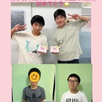 1学期学校の期末テスト英語満点おめでとう☆